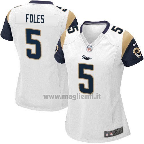 Maglia NFL Game Donna Los Angeles Rams Foles Bianco